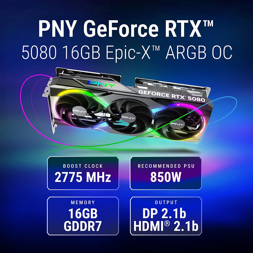 pny-geforce-rtx-5080-16-go-argb-oc-triple-fan-dlss-4 image 2