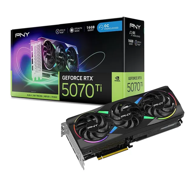 pny-xlr8-gaming-verto-epic-x-rgb-geforce-rtx-5070ti-16go-argb-oc-triple-fan-cart image 1