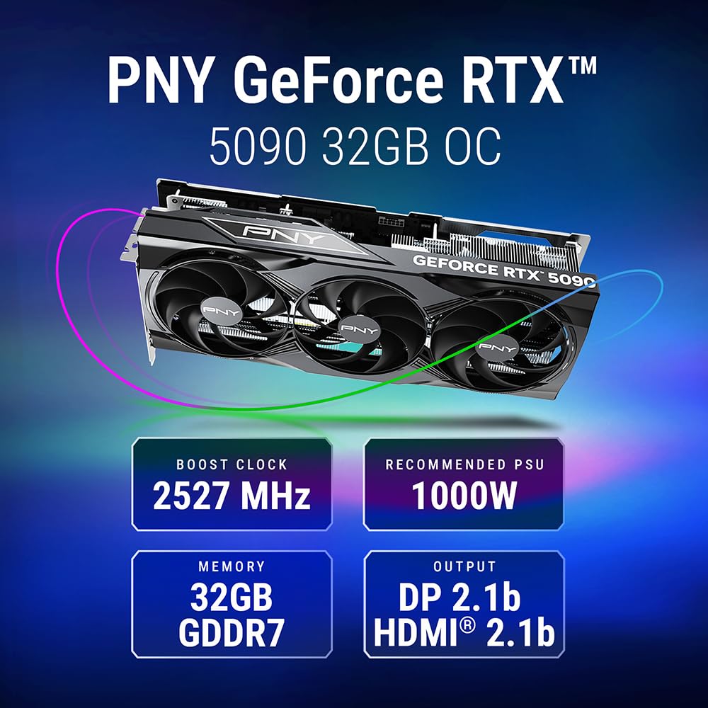 pny-geforce-rtx-5090-32-go-oc-triple-fan-dlss-4 image 2
