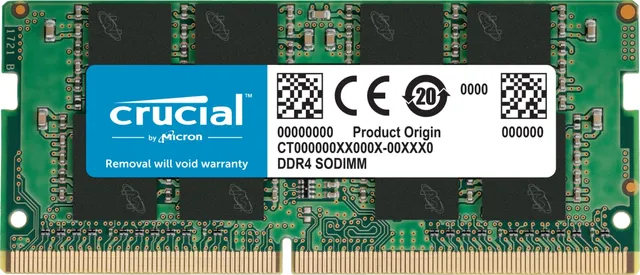 crucial-ram-16go-ddr4-3200mhz-sodimm-cl22-pc-portable-ct16g4sfra32a image 1