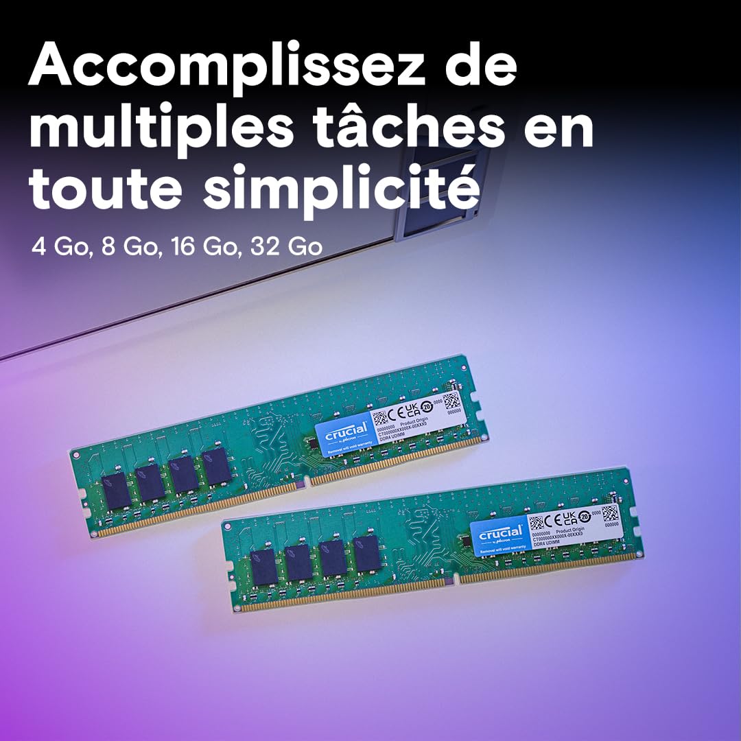 crucial-64go-kit-2x32go-ddr4-3200mhz-cl22-udimm-m-moire-bureau image 4