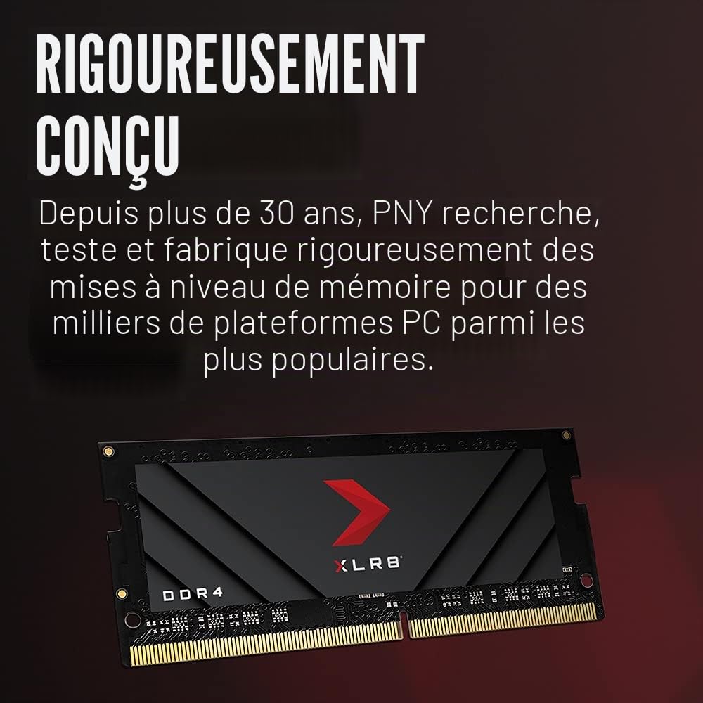 pny-xlr8-gaming-8go-ddr4-3200mhz-m-moire-portable-sodimm image 6