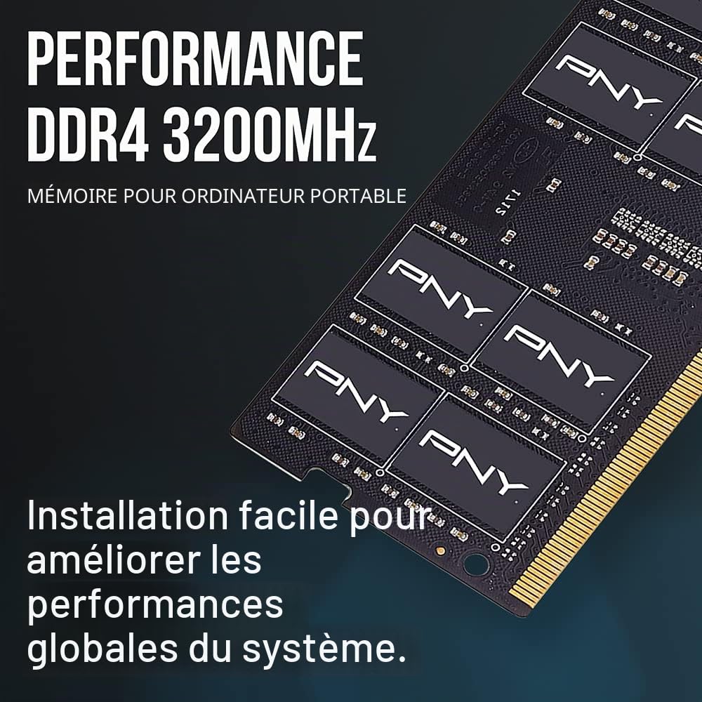 pny-performance-m-moire-portable-ddr4-sodimm-16go-3200mhz image 2