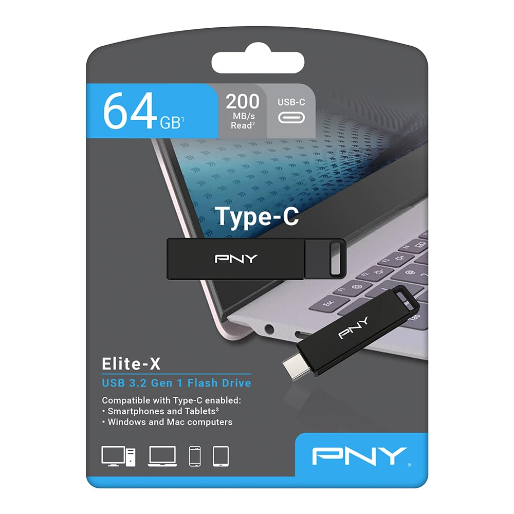 pny-elite-x-type-c-64-go-cl-usb-3-2-gen-1-200-mo-s image 6