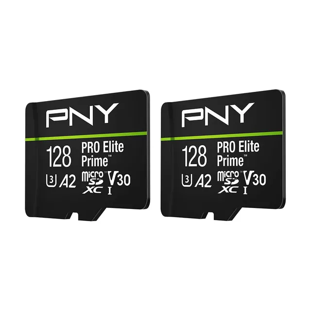 pny-pro-elite-prime-microsdxc-u3-v30-a2-2x128-go-adaptateur-sd image 1