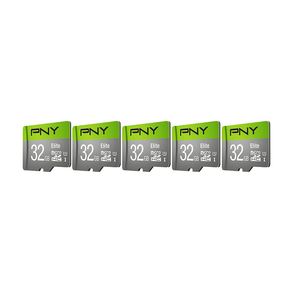 pny-elite-lot-de-5-cartes-microsdhc-32-go-classe-10-u1-v10-100-mo-s image 1