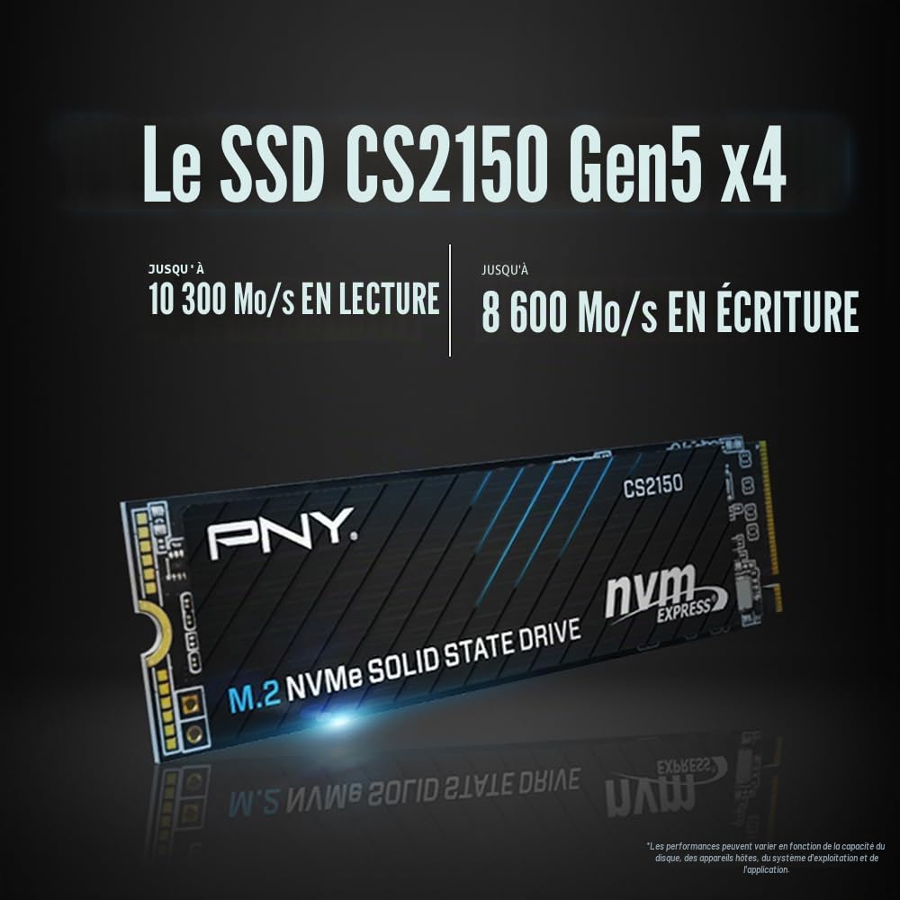 pny-cs2150-1-to-m-2-nvme-pcie-gen5-x4-10200-mo-s-ssd-interne image 2