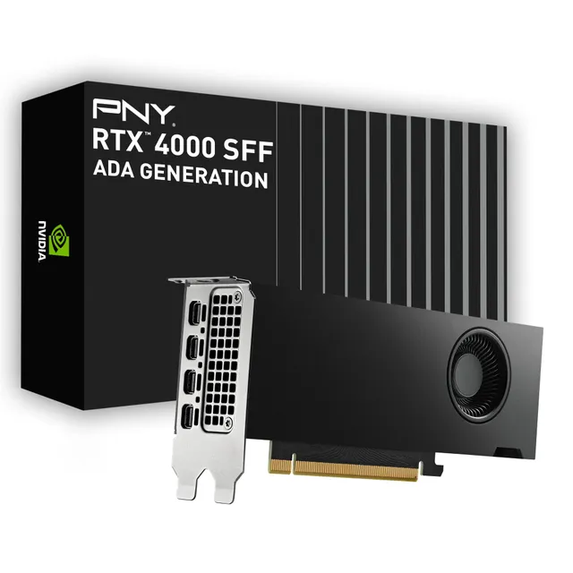 pny-nvidia-rtx-4000-sff-ada-generation-carte-graphique-vcnrtx4000adalp-pb image 1