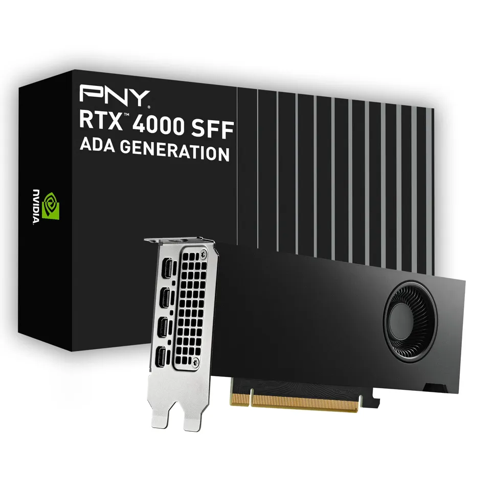 pny-nvidia-rtx-4000-sff-ada-generation-carte-graphique-vcnrtx4000adalp-pb image 1