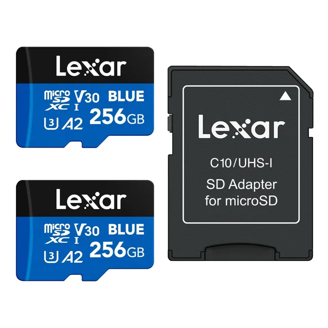 lexar-blue-carte-micro-sd-256-go-2-pack-jusqu-160-mo-s-uhs-i-microsdxc-a2 image 1