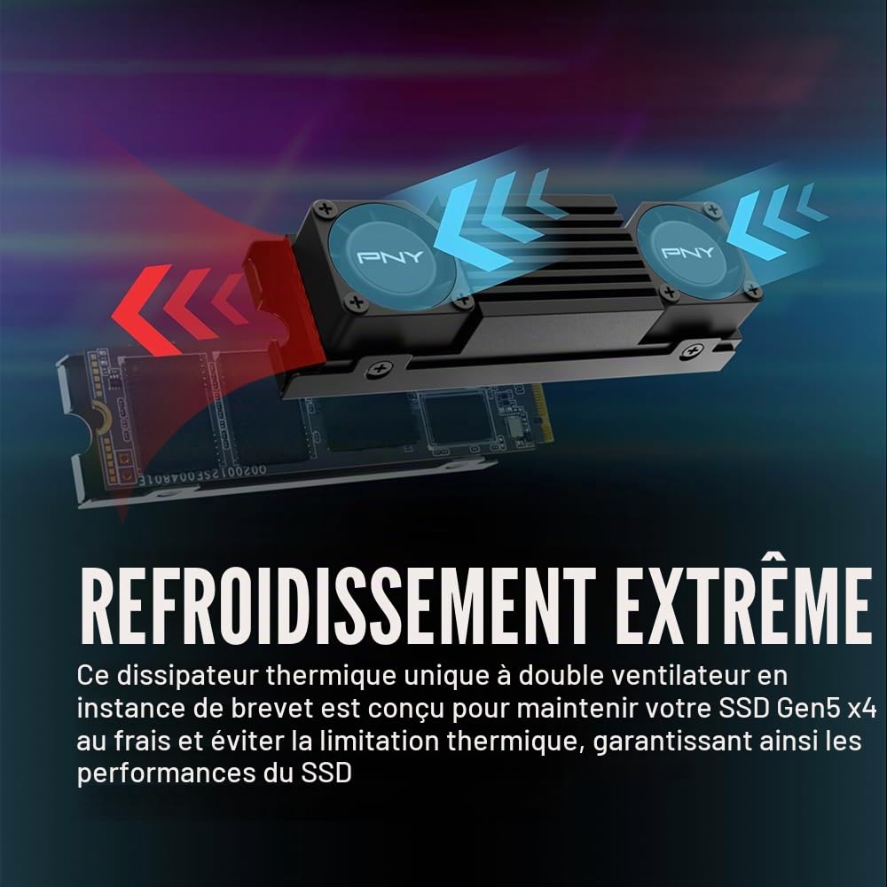pny-cs3150-ssd-interne-1-to-m-2-nvme-pcie-gen5-avec-dissipateur-double-ventilate image 4
