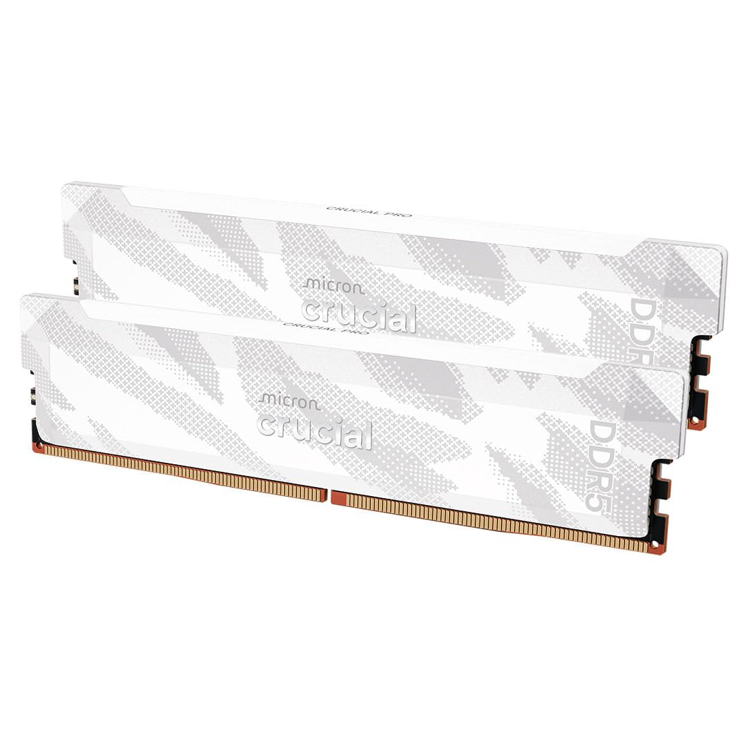 crucial-pro-ram-ddr5-32go-kit-2x16go-6400mhz-cl32-blanc-cp2k16g64c32u5w image 1