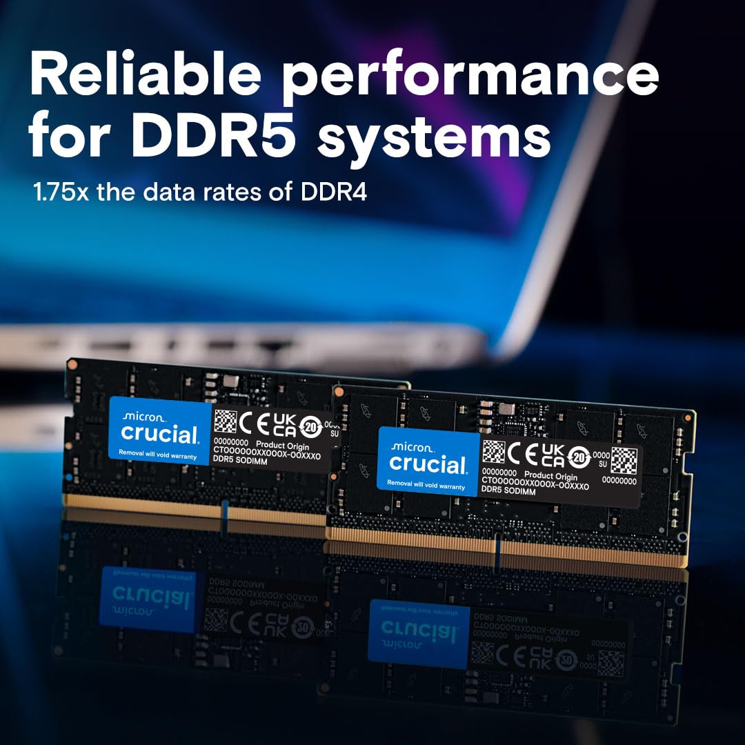 crucial-ram-8go-ddr5-4800mhz-cl40-m-moire-ordinateur-portable-sodimm-ct8g48c40s5 image 2