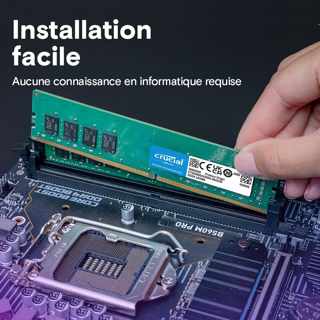 crucial-64go-kit-2x32go-ddr4-3200mhz-cl22-udimm-m-moire-bureau image 5