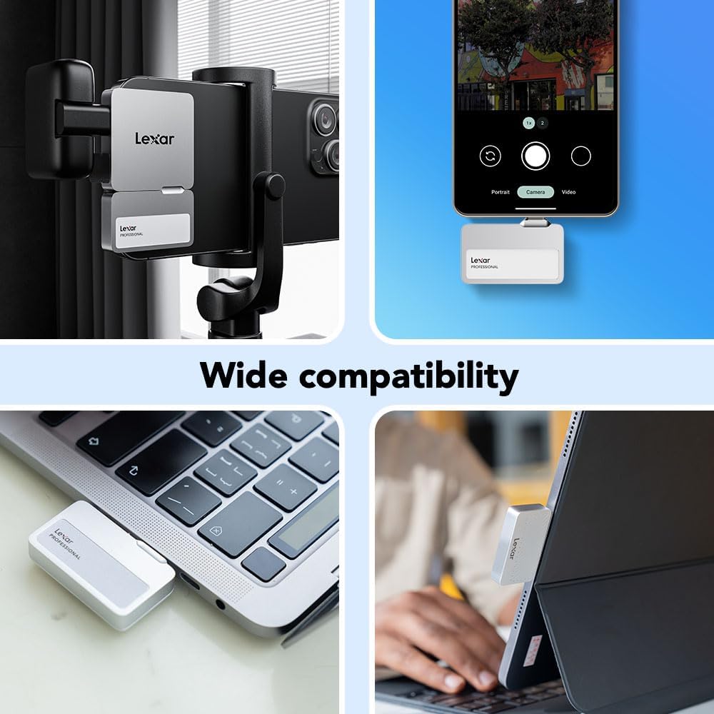 lexar-professional-go-ssd-portable-1to-usb-c-1050-mo-s-avec-hub-argent image 6