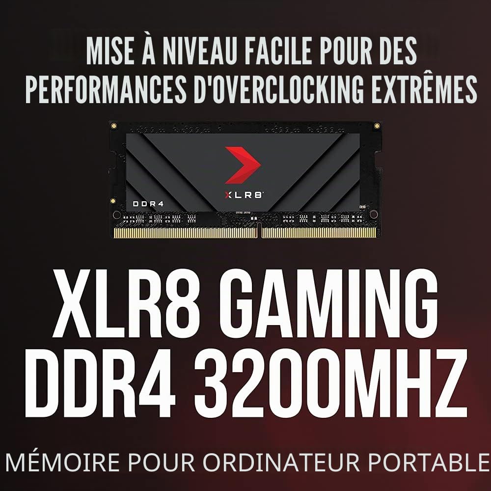 pny-xlr8-gaming-8go-ddr4-3200mhz-m-moire-portable-sodimm image 2