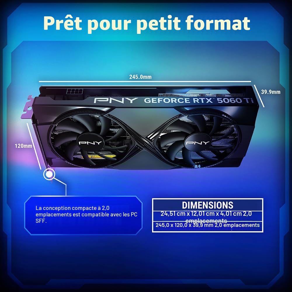 pny-geforce-rtx-5060-ti-16go-overclocked-dual-fan-dlss-4-gddr7 image 3