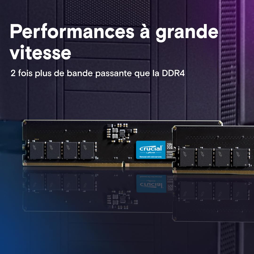 crucial-ram-ddr5-8-go-5600-mhz-udimm-cl46-ct8g56c46u5 image 2