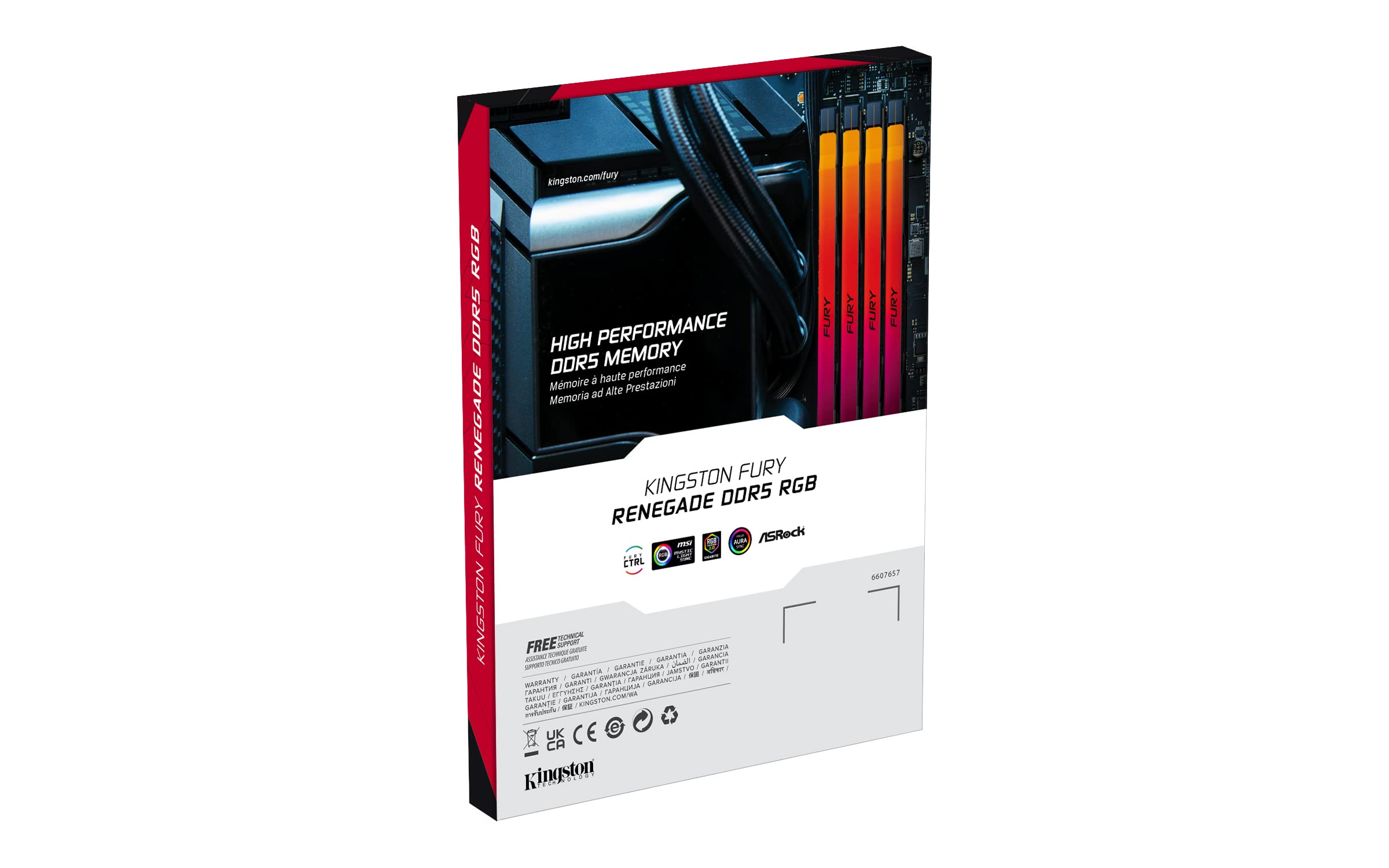 kingston-fury-renegade-ddr5-rgb-48-go-2x24-go-7200-mt-s-cl38-argent-noir-xmp image 6