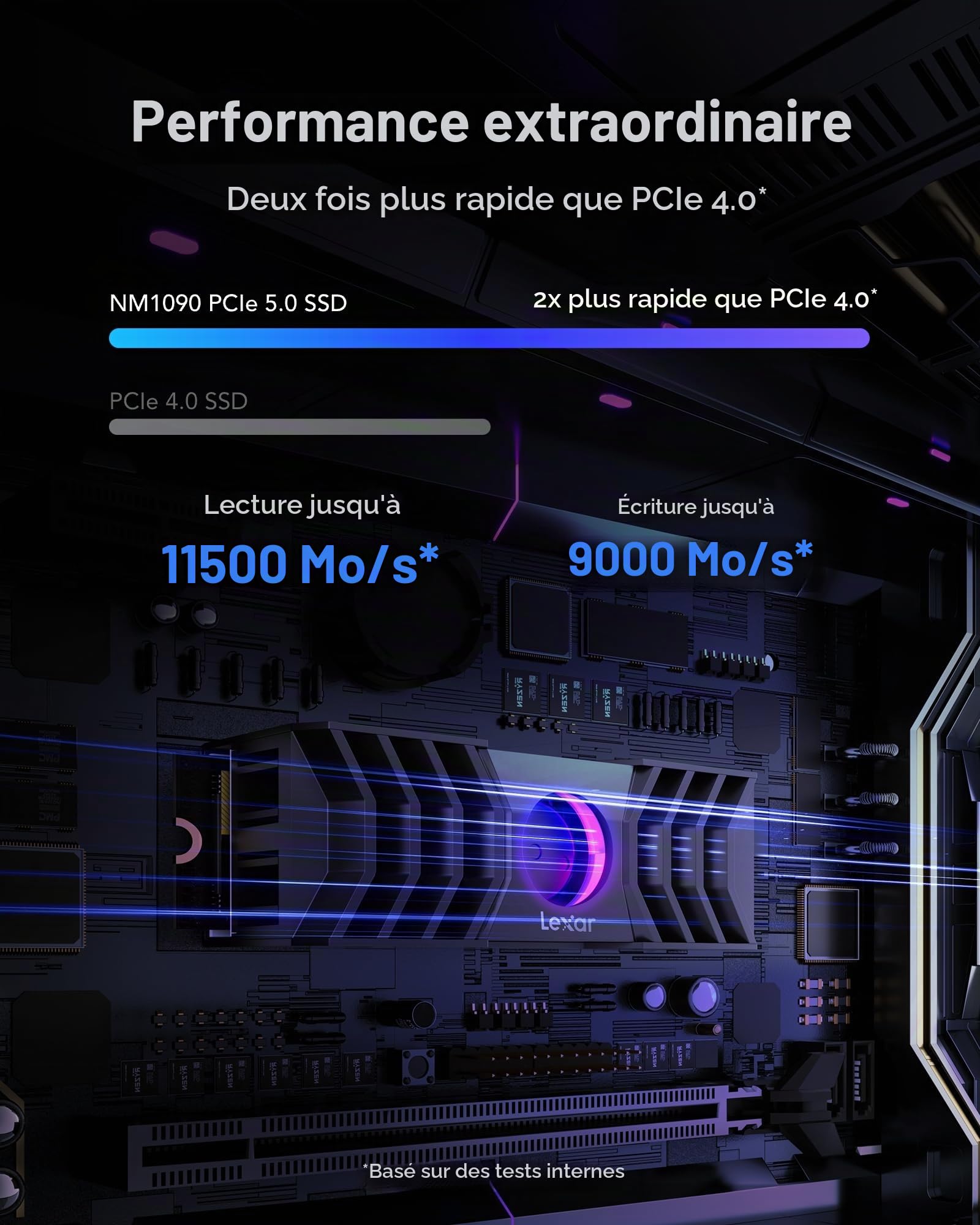 lexar-professional-nm1090-1-to-ssd-pcie-gen5-nvme-avec-dissipateur-thermique-jus image 2