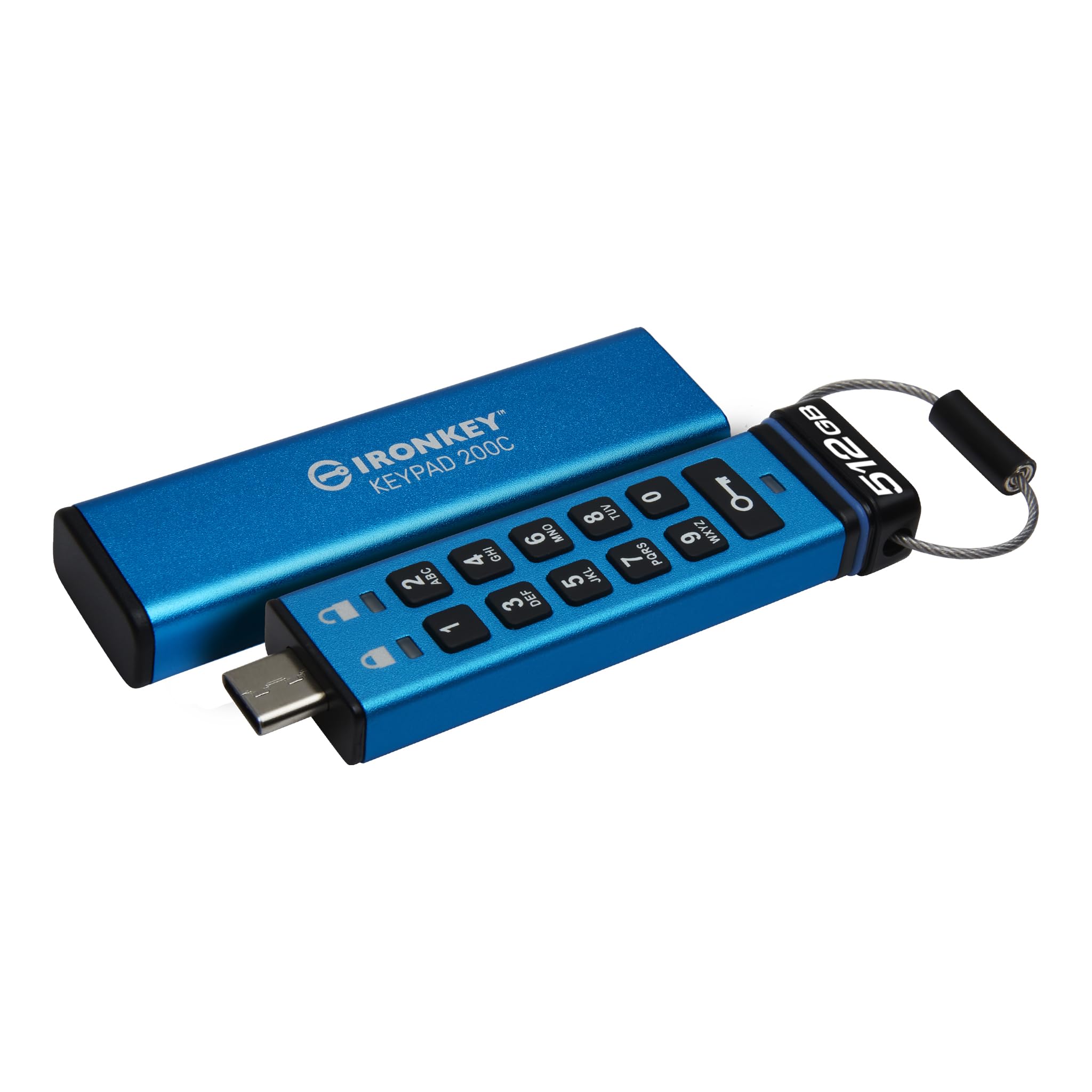 kingston-ironkey-keypad-200c-512-go-cl-usb-c-chiffr-e-xts-aes-256-bit image 1