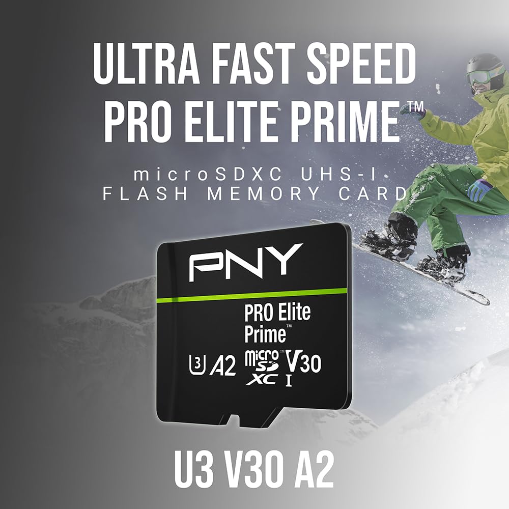 pny-pro-elite-prime-microsdxc-64-go-u3-v30-a2-200-mo-s-adaptateur-sd image 4