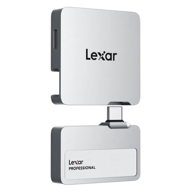 lexar-professional-go-ssd-portable-1to-usb-c-1050-mo-s-avec-hub-argent image 1