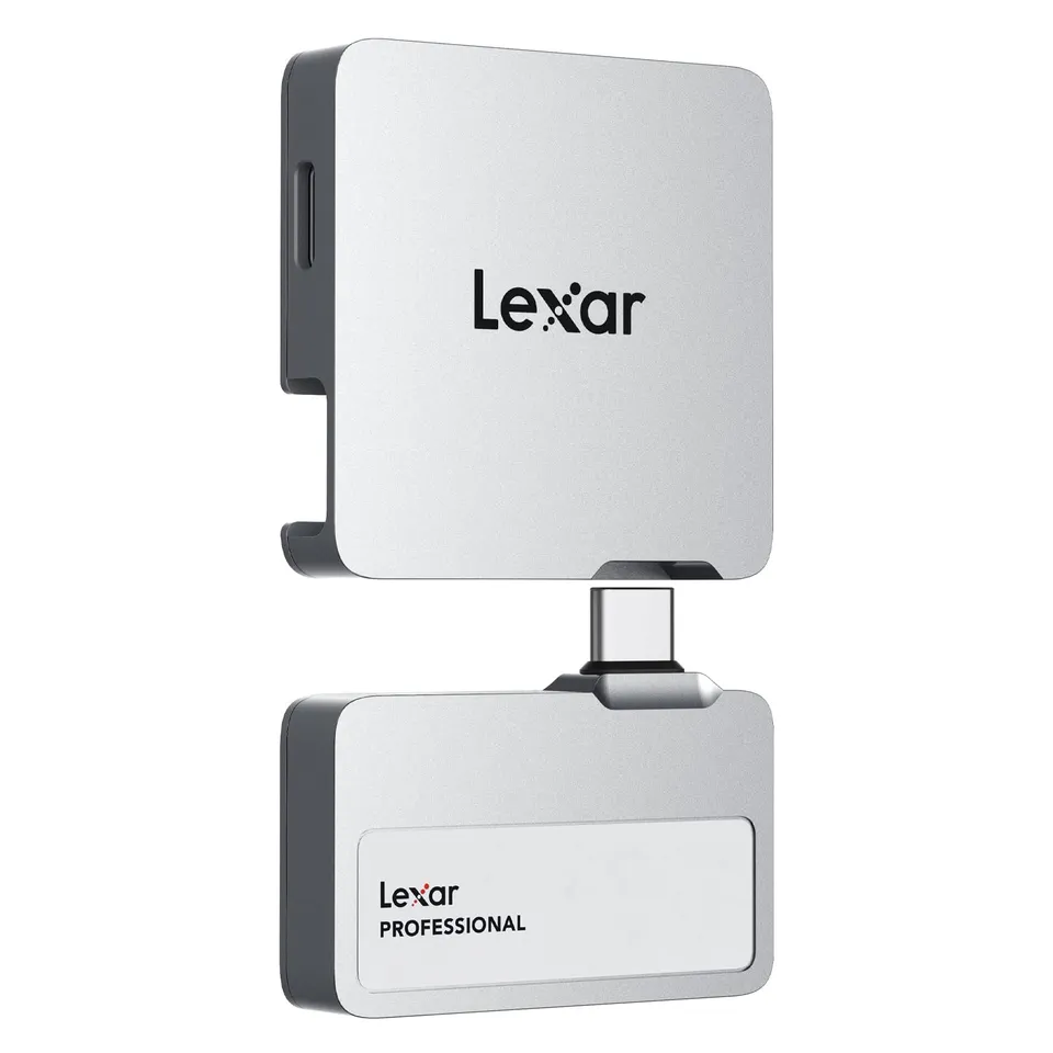 lexar-professional-go-ssd-portable-1to-usb-c-1050-mo-s-avec-hub-argent image 1