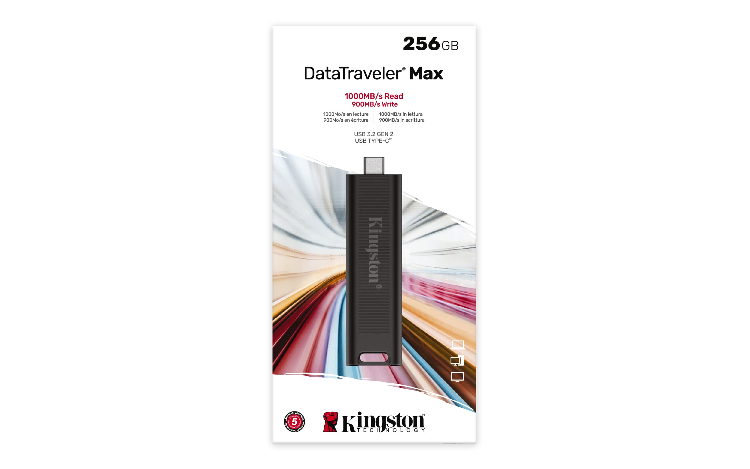 kingston-datatraveler-max-256-go-usb-c-3-2-gen-2-1000-900-mo-s image 4