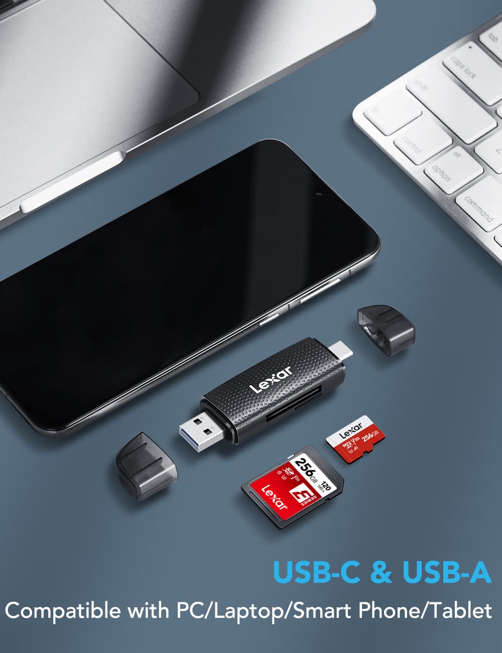 lexar-rw310-lecteur-carte-sd-microsd-usb-c-usb-a-3-2-gen-1-170-mo-s image 2