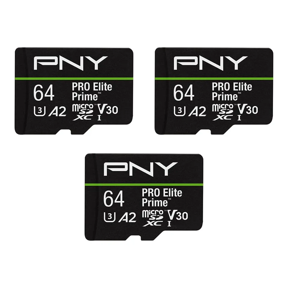 pny-pro-elite-prime-microsdxc-64-go-u3-v30-a2-200-mo-s-adaptateur-sd image 1