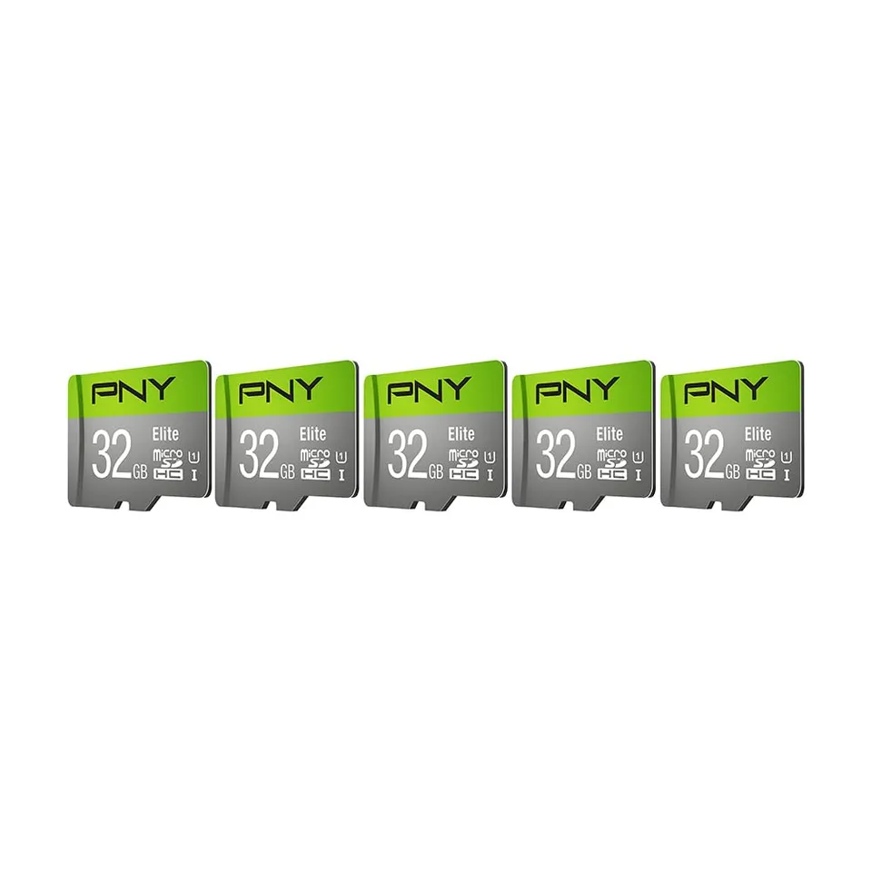 pny-elite-lot-de-5-cartes-microsdhc-32-go-classe-10-u1-v10-100-mo-s image 1