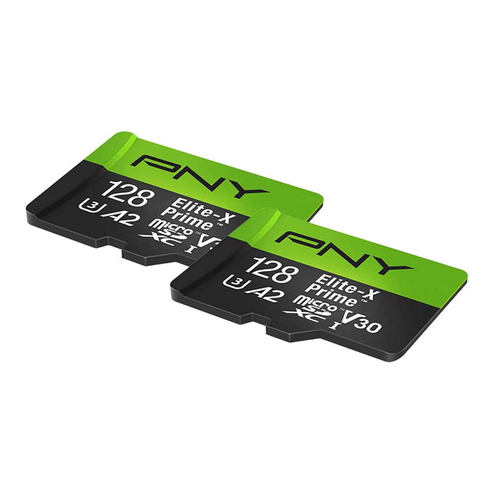 pny-elite-x-prime-lot-de-2-cartes-microsdxc-128-go-u3-v30-a2-adaptateur-sd image 3