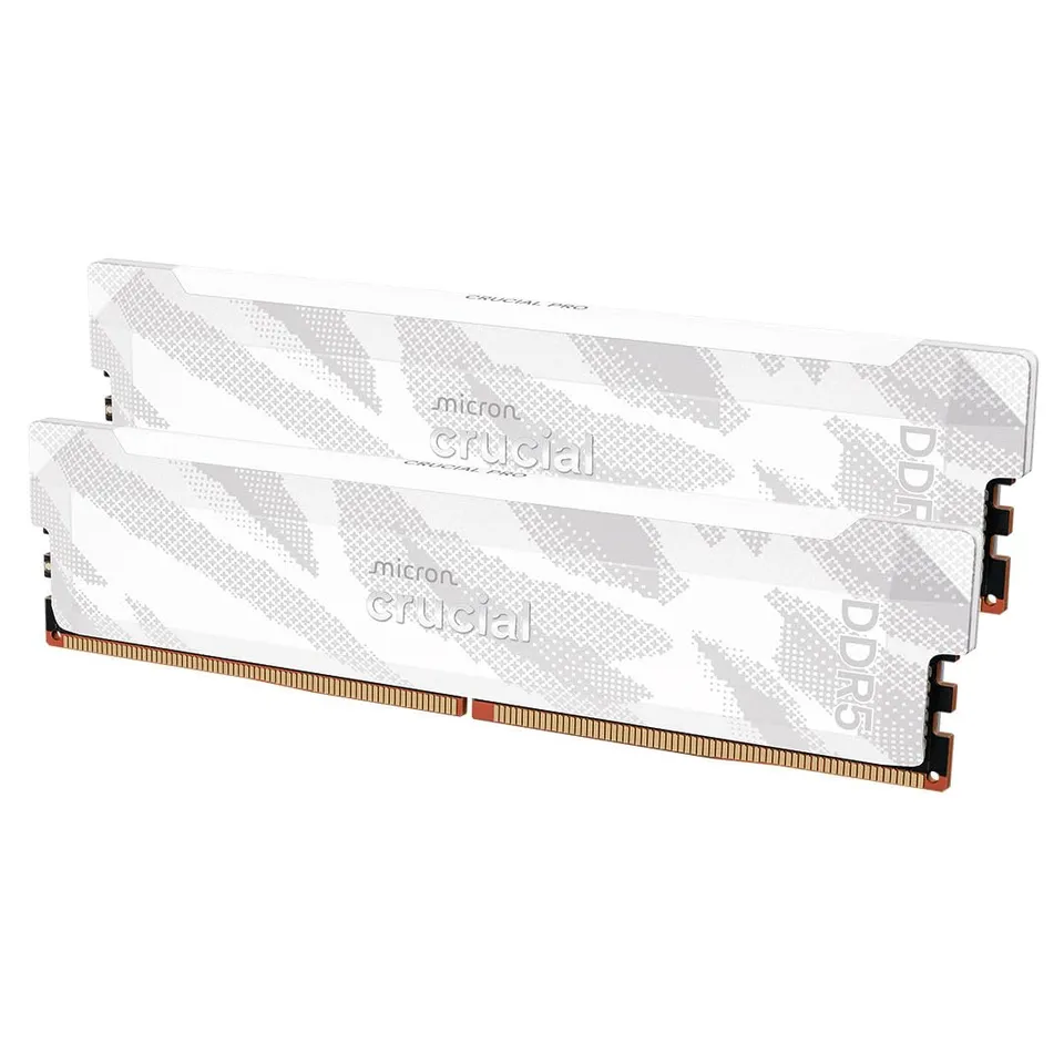 crucial-pro-ram-ddr5-32go-kit-2x16go-6400mhz-cl32-blanc-cp2k16g64c32u5w image 1
