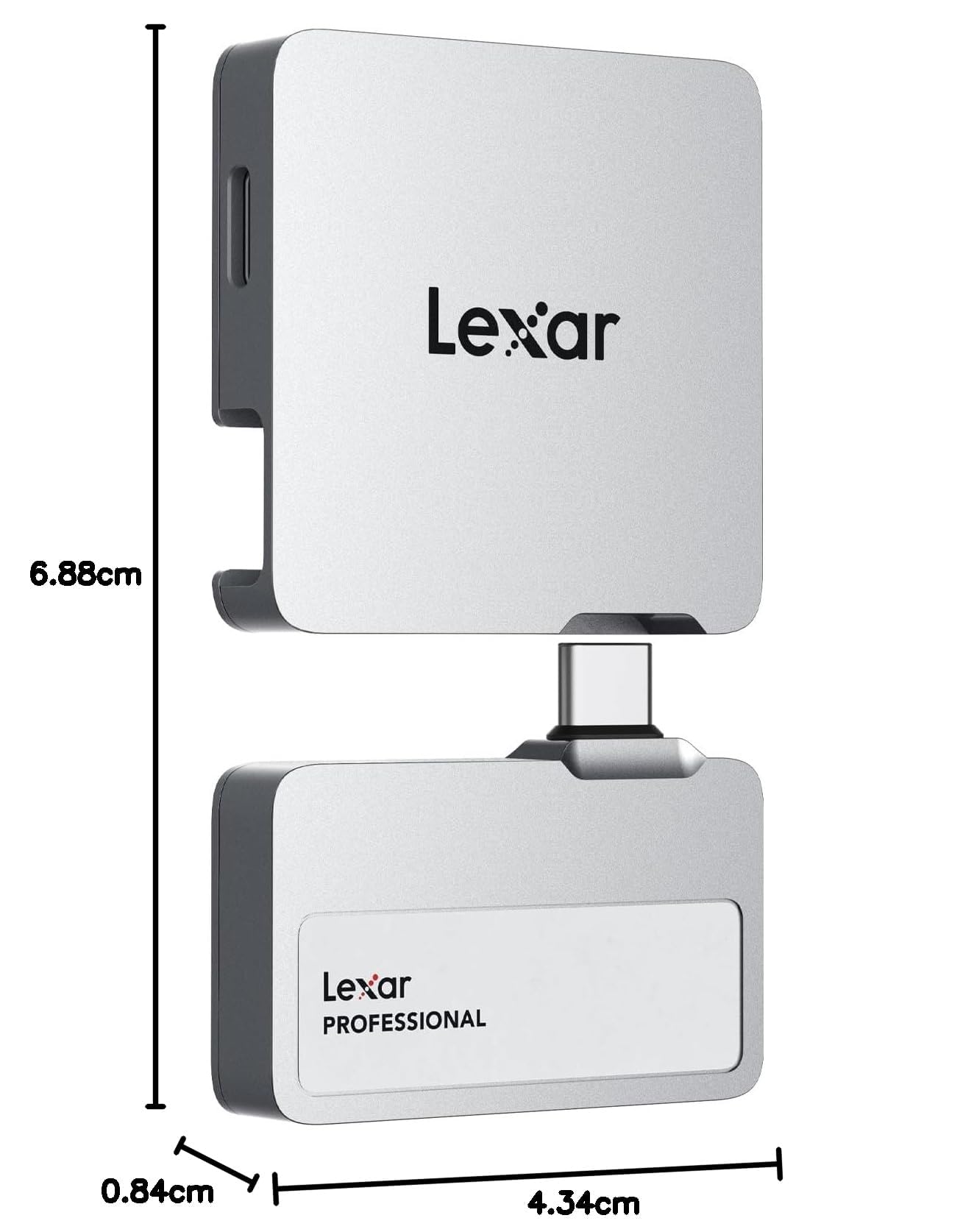 lexar-professional-go-ssd-portable-1to-usb-c-1050-mo-s-avec-hub-argent image 8