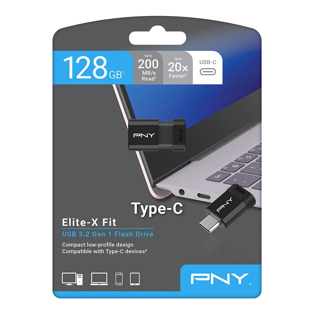pny-elite-x-fit-128go-cl-usb-c-usb-3-2-gen-1-200-mo-s image 6