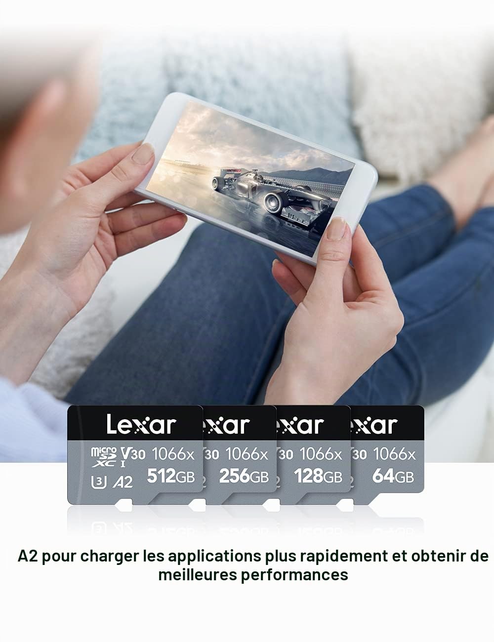 lexar-professional-1066x-silver-microsdxc-128-go-uhs-i-160-mo-s-a2-u3-v30-adapta image 4