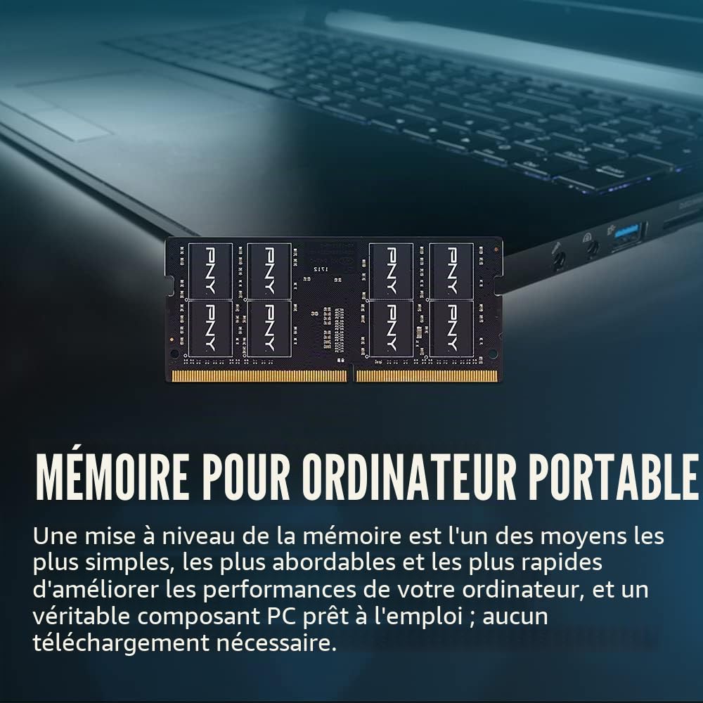 pny-performance-m-moire-portable-ddr4-sodimm-16go-3200mhz image 4