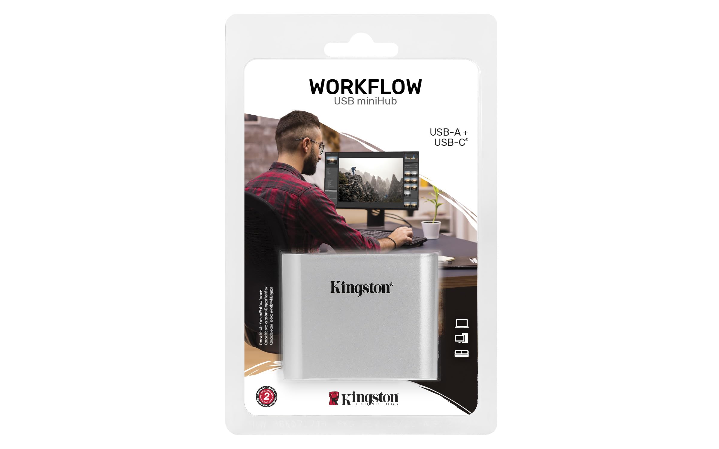 kingston-workflow-station-minihub-usb-a-usb-c-5g-lecteur-microsd-uhs-ii image 2