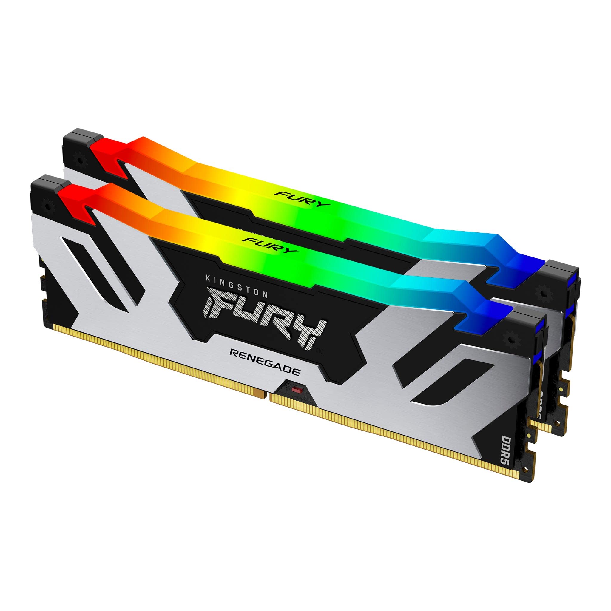kingston-fury-renegade-ddr5-rgb-48-go-2x24-go-7200-mt-s-cl38-argent-noir-xmp image 1