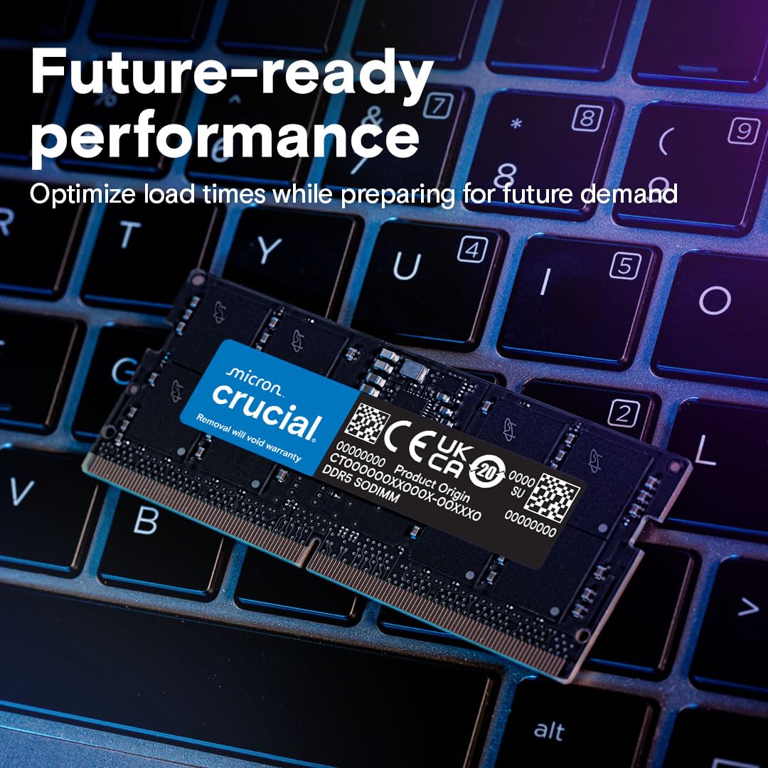 crucial-ram-8go-ddr5-4800mhz-cl40-m-moire-ordinateur-portable-sodimm-ct8g48c40s5 image 5