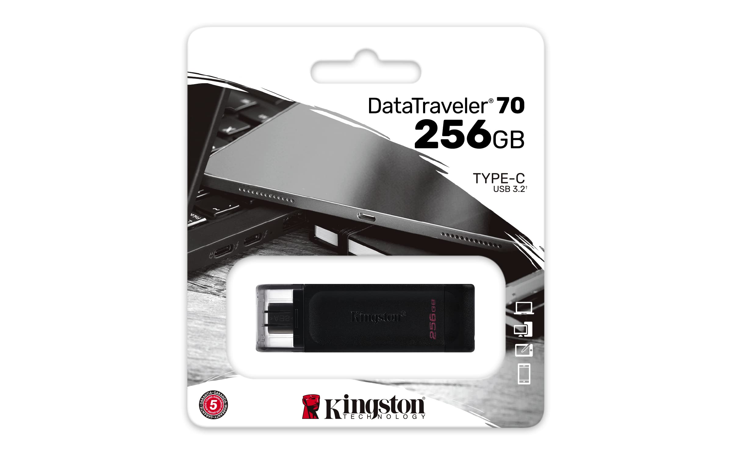kingston-datatraveler-70-dt70-256gb-cl-usb-c-256-go-noir image 5