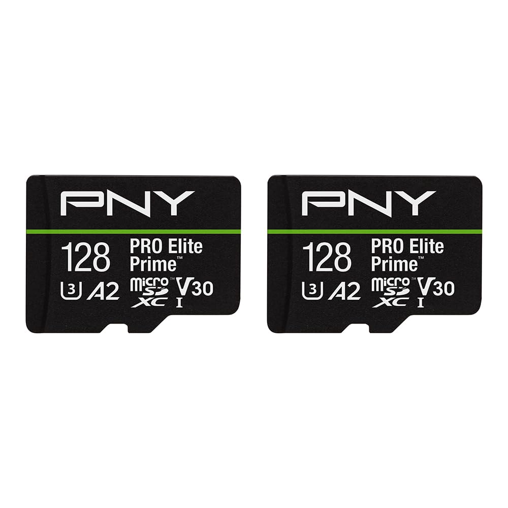 pny-pro-elite-prime-microsdxc-u3-v30-a2-2x128-go-adaptateur-sd image 2