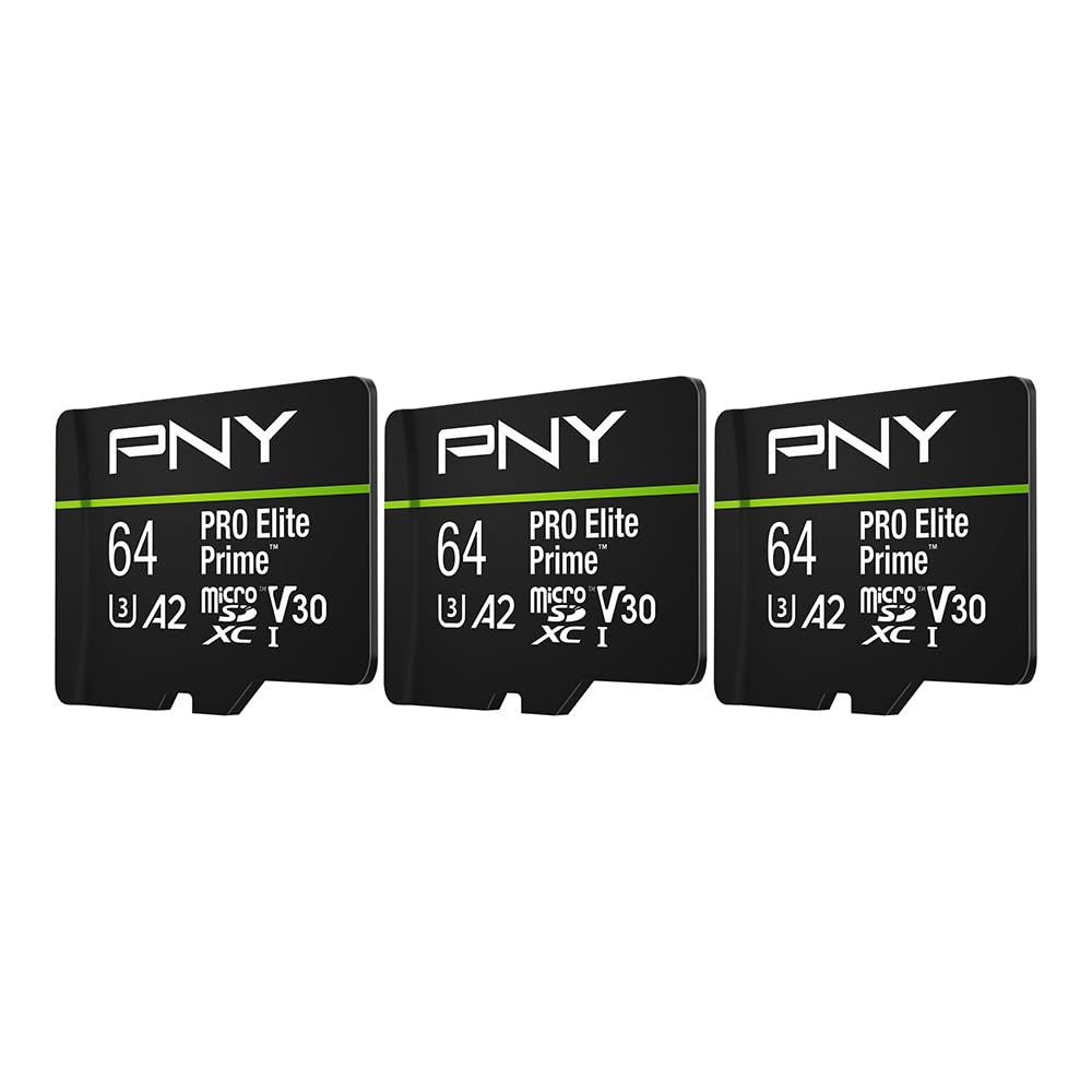 pny-pro-elite-prime-microsdxc-64-go-u3-v30-a2-200-mo-s-adaptateur-sd image 2