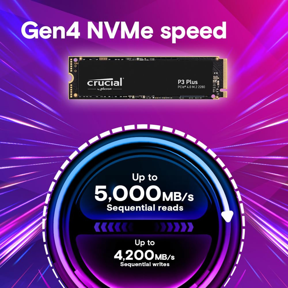 crucial-p3-plus-ssd-interne-500-go-pcie-gen4-nvme-m-2-jusqu-4700-mo-s-ct500p3pss image 2
